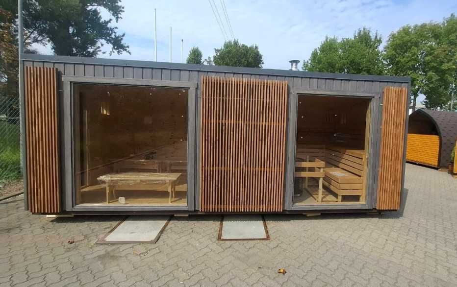 Sauna NOWOCZESNA MODERNO 6 metry Spa Ogrodowe Ocieplana