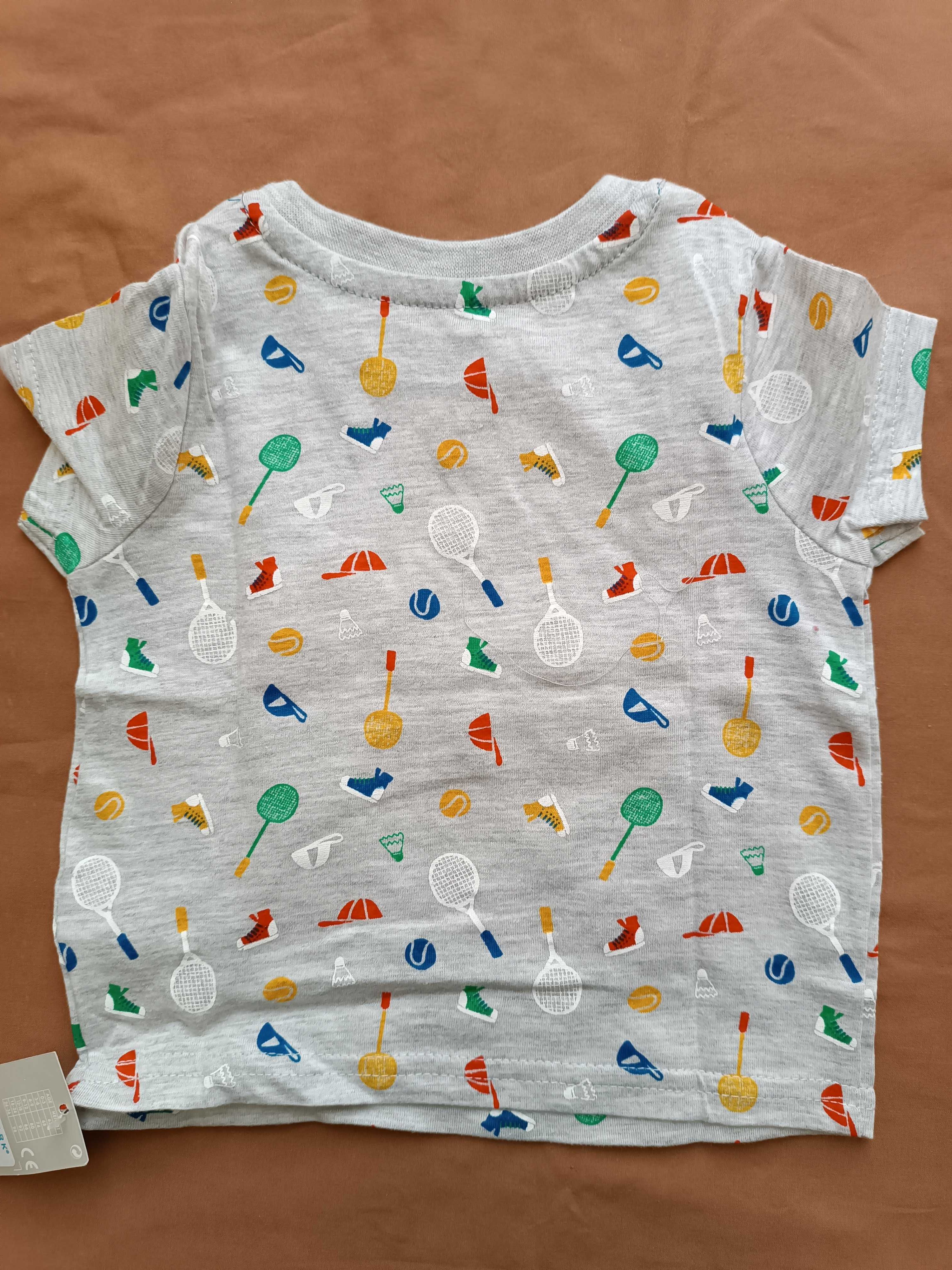 T-shirt novo 3-6m algodão