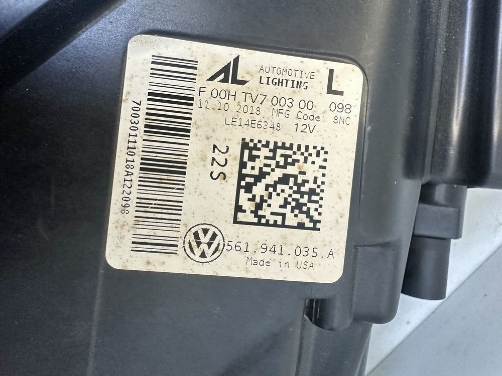 Фара ліва Volkswagen Passat B8 USA full led 2016 2017 2018 2019