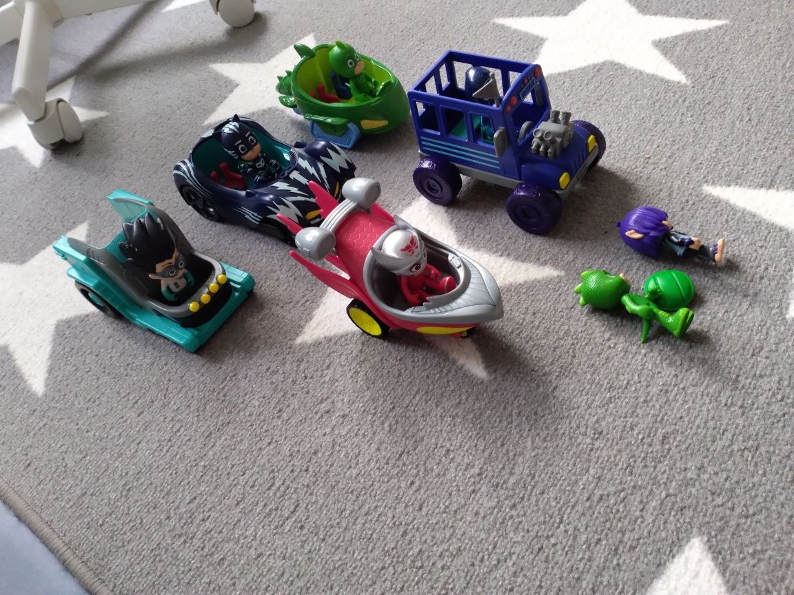 Pidzamersi pj masks zestaw pojazdów Romeo Gekson Sowella Ninja Cotboy