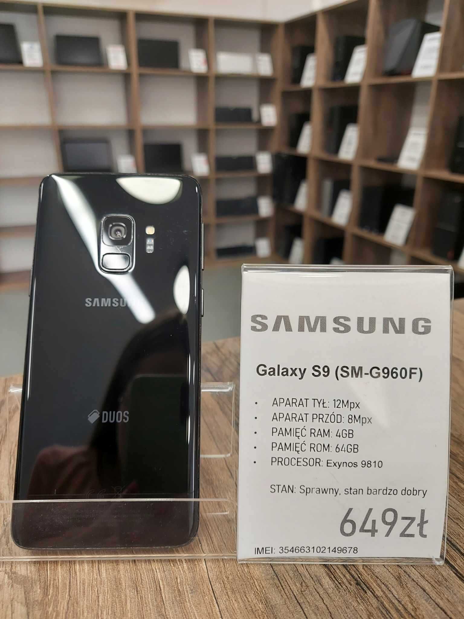 Smartfon Telefon Samsung Galaxy S9 (SM-G960F) 4/64GB bdb gwarancja
