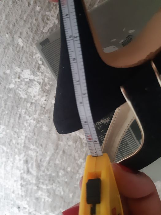 Czarne sandałki wkładka 25 cm