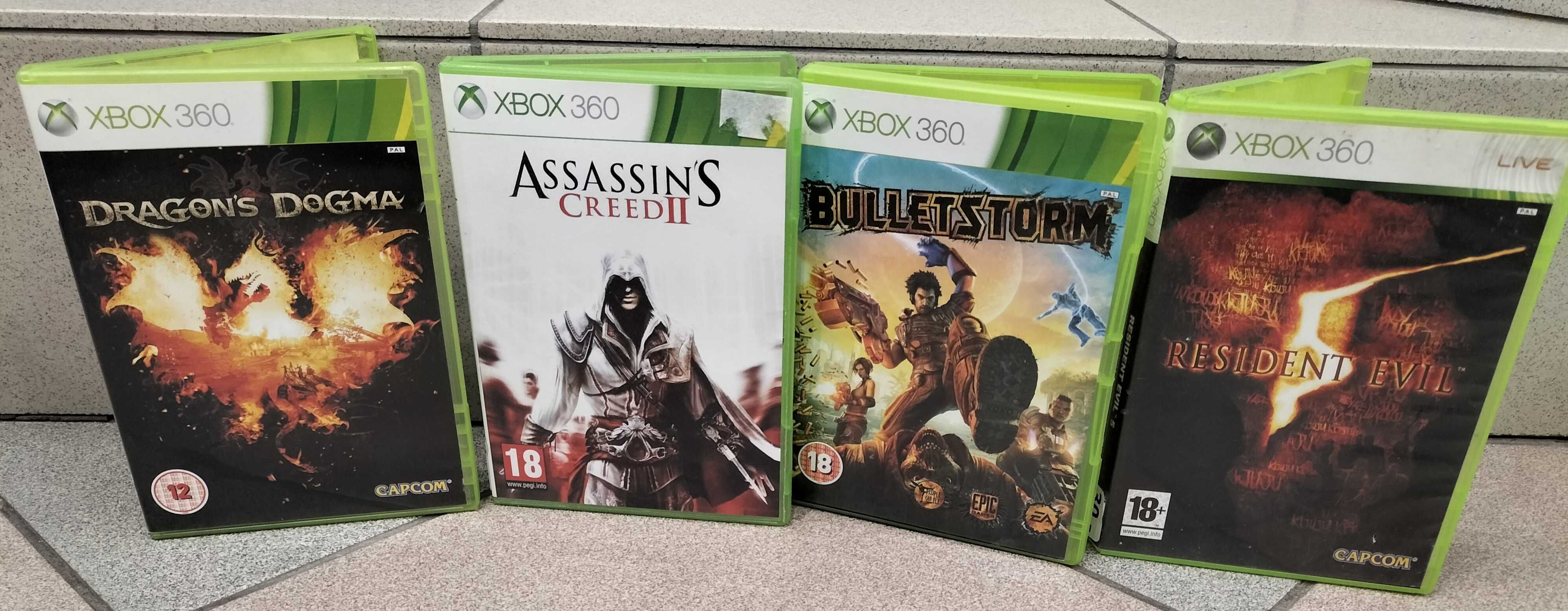 Gry na XBOX 360 Resident Evil BulletStorm Assasin's Creed II Dragons..