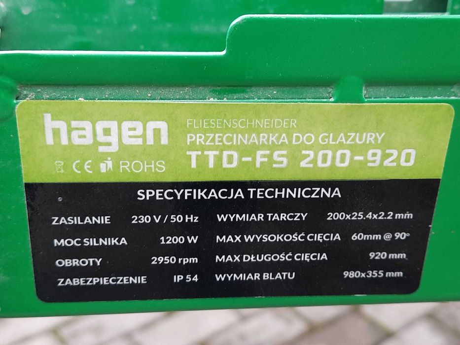 Przecinarka do glazury Hagen