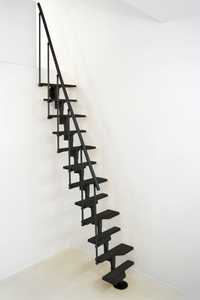 Mini schody Minka VIENNA BLACK/ Buk lakierowany na czarno/ do 296 cm.