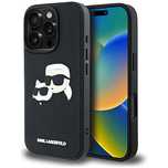 Etui Karl Lagerfeld HC 3D Rubber Double Heads na iPhone 16 Pro - czarn