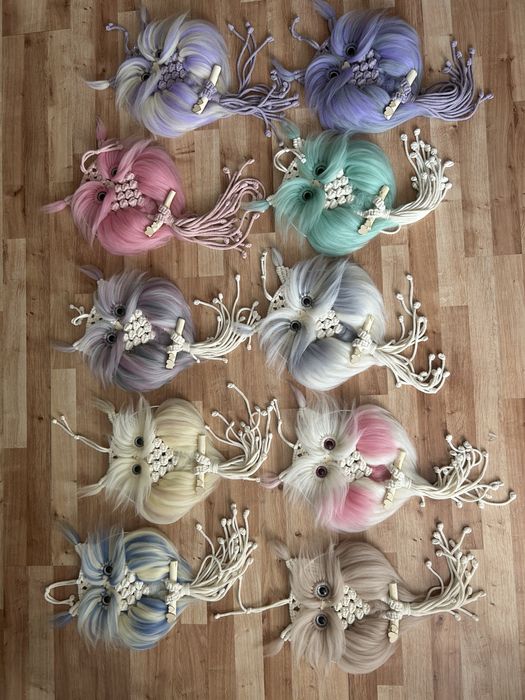 Makrama boho dekoracje wnętrz sowy sówki