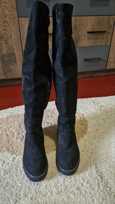 Сапоги замшевые зима 38