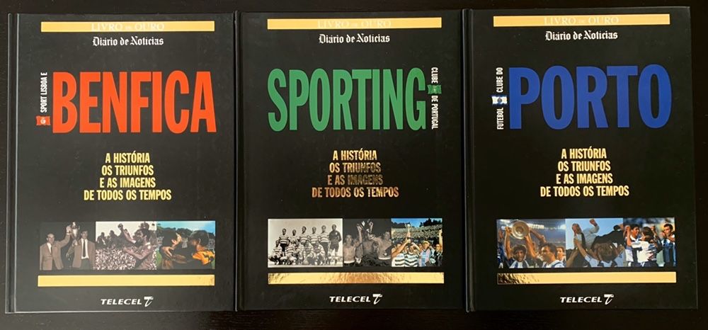 Coleção Livros de Ouro Benfica Sporting Porto