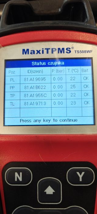 Czujniki TPMS ciśnienia w kołach Hyundai Tucson