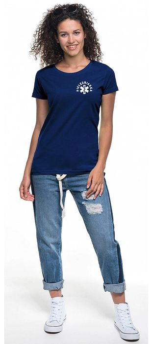 Koszulka damska NURSE Pielęgniarka czarna mały full color (L)