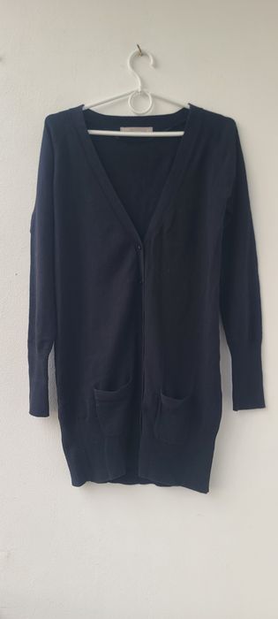 Zara długi swetr zapinany na guziki kardigan