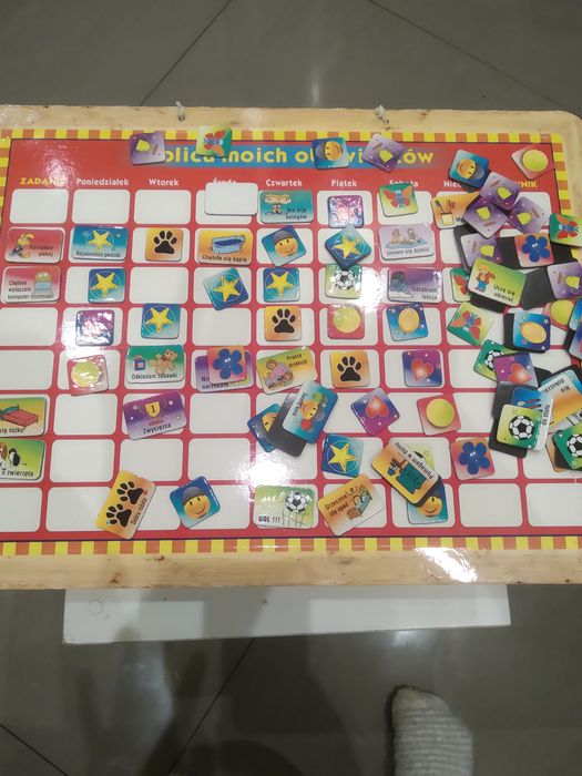Tablica obowiązków dla dziecka