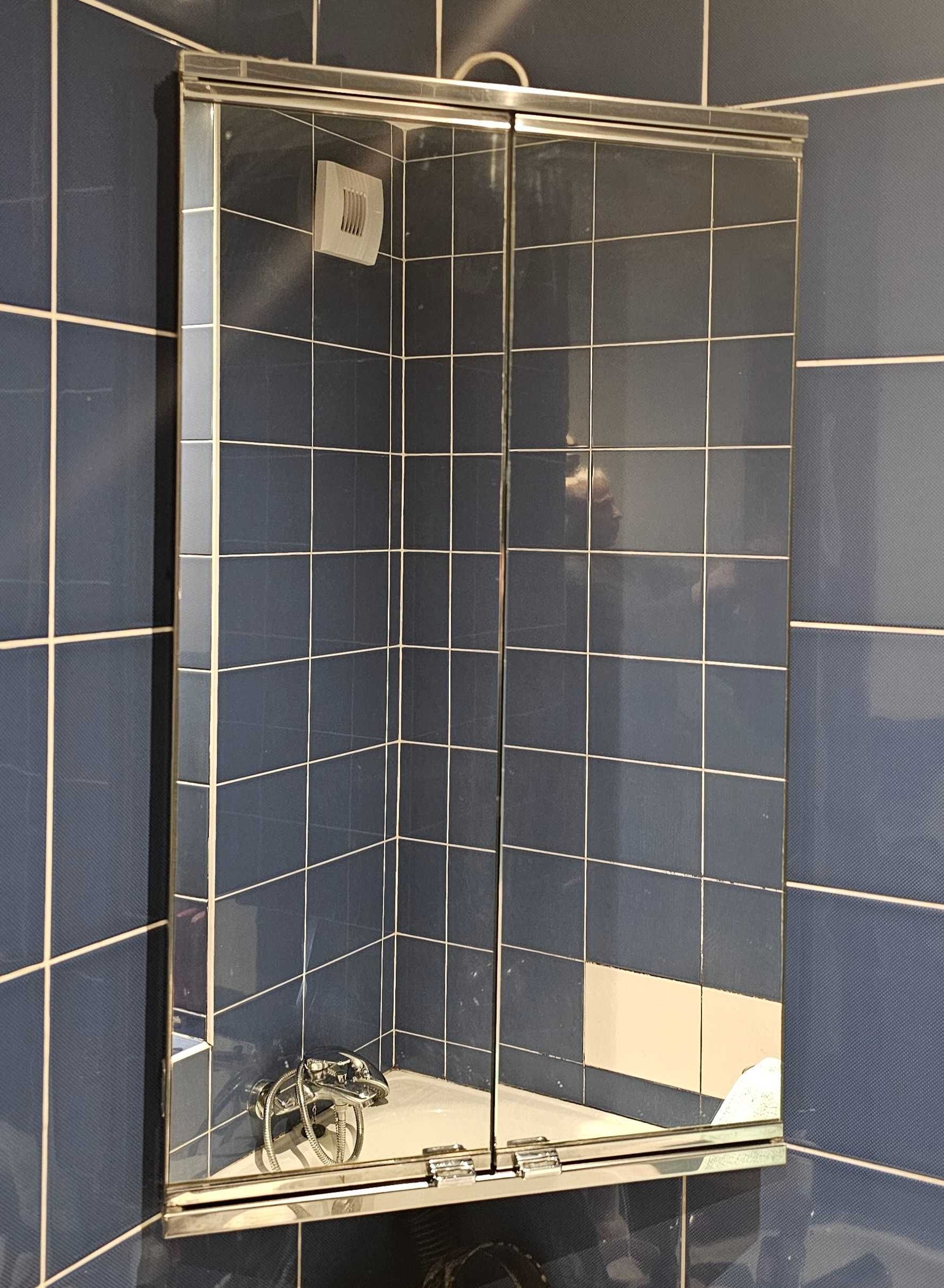 Szafka narożna wisząca łazienkowa z lustrem