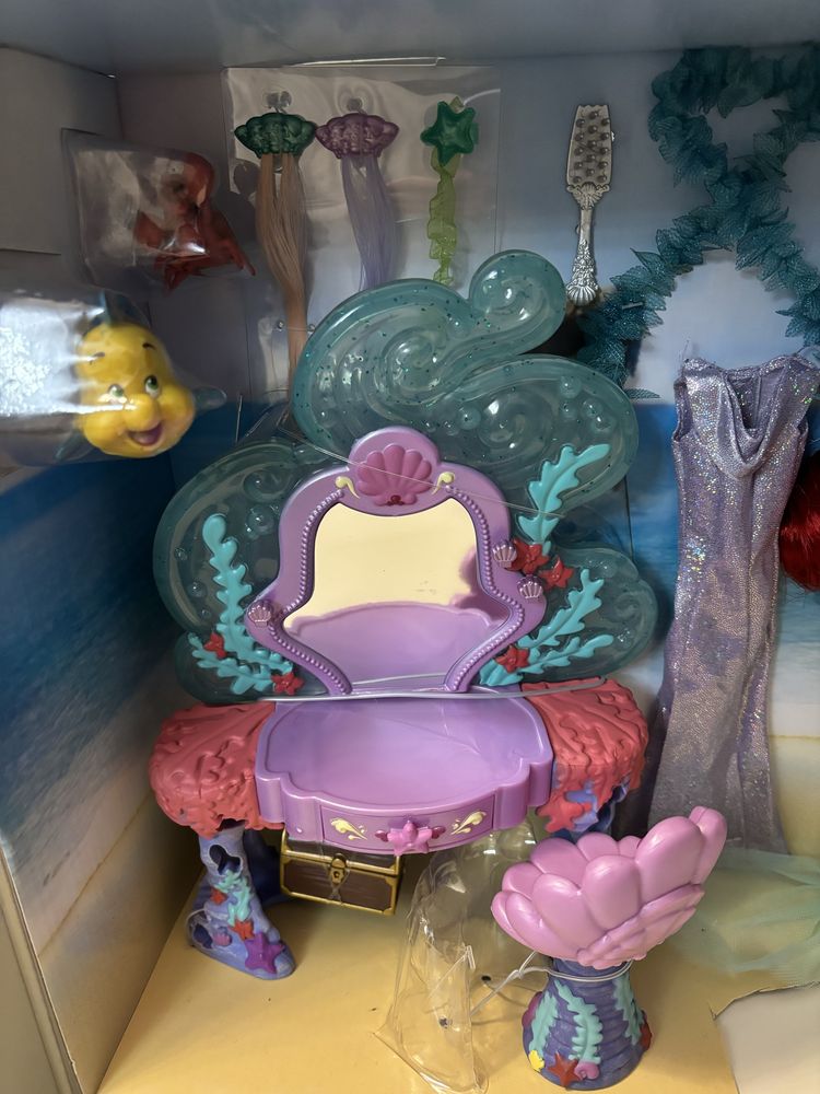Zestaw Lalka Ariel Disney Store Mała Syrenka Florek Krab
