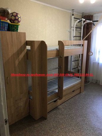 Двухъярусная кровать, Детская мебель Дуэт-3, Цвет: Лесной орех, Днепр.