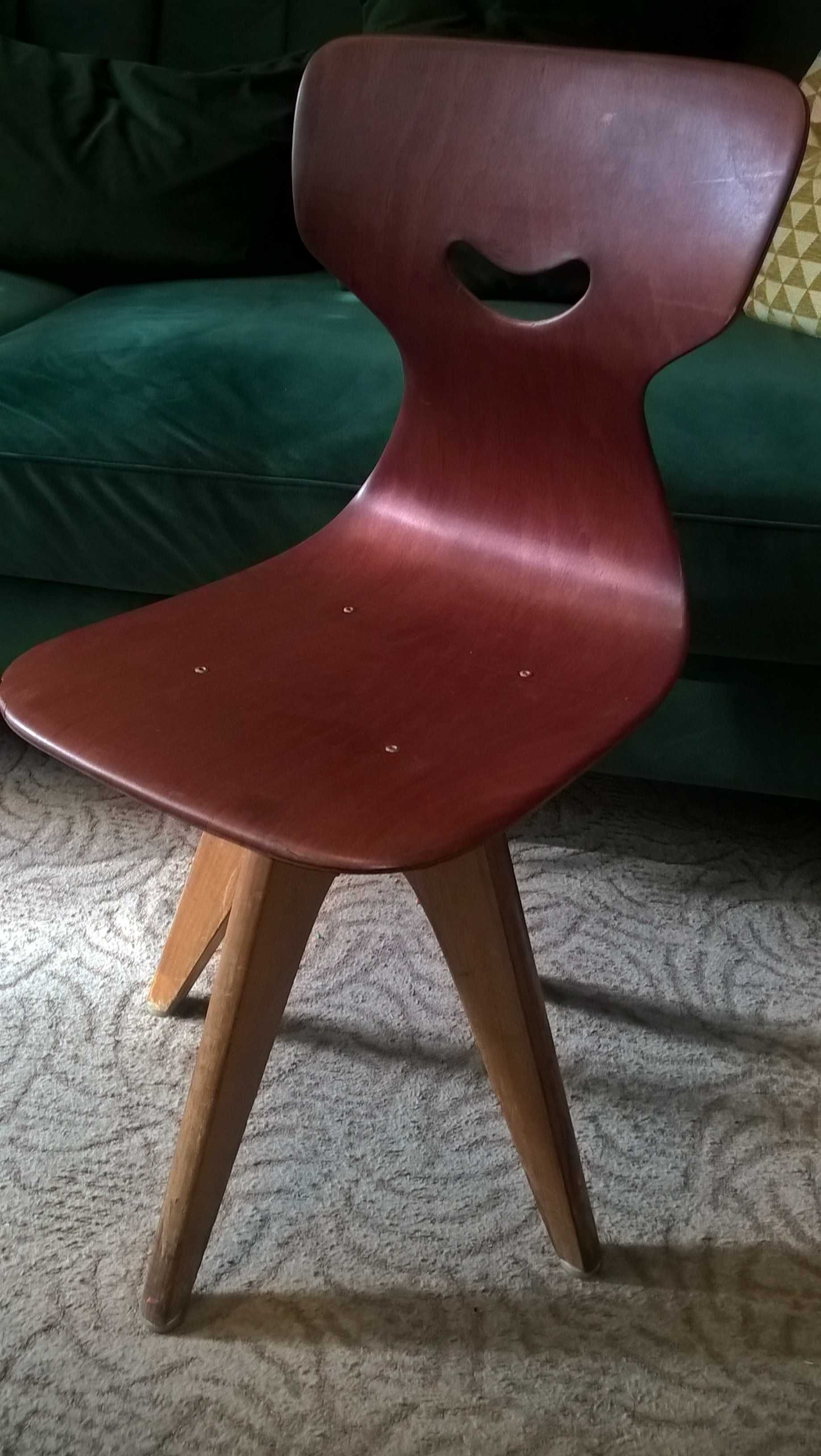Unikatowe krzesło Schulmobel Vintage z lat 60-tych