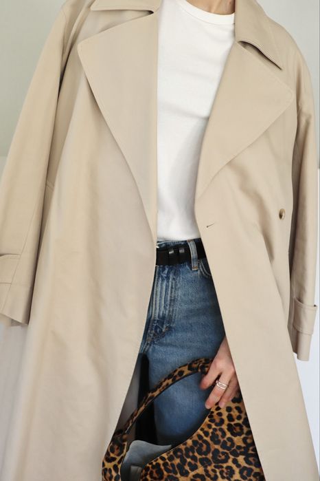 Massimo Dutti Trencz jasny beż