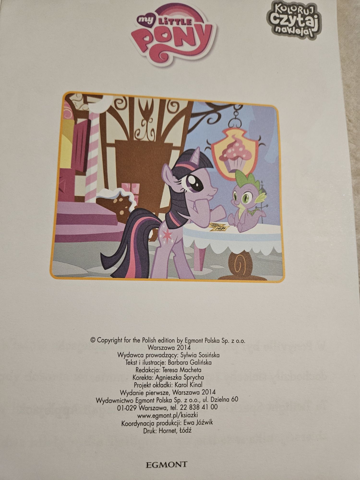 Książka My Little Pony Hasbro 2014 kolorowanka naklejki KupMiChceTo