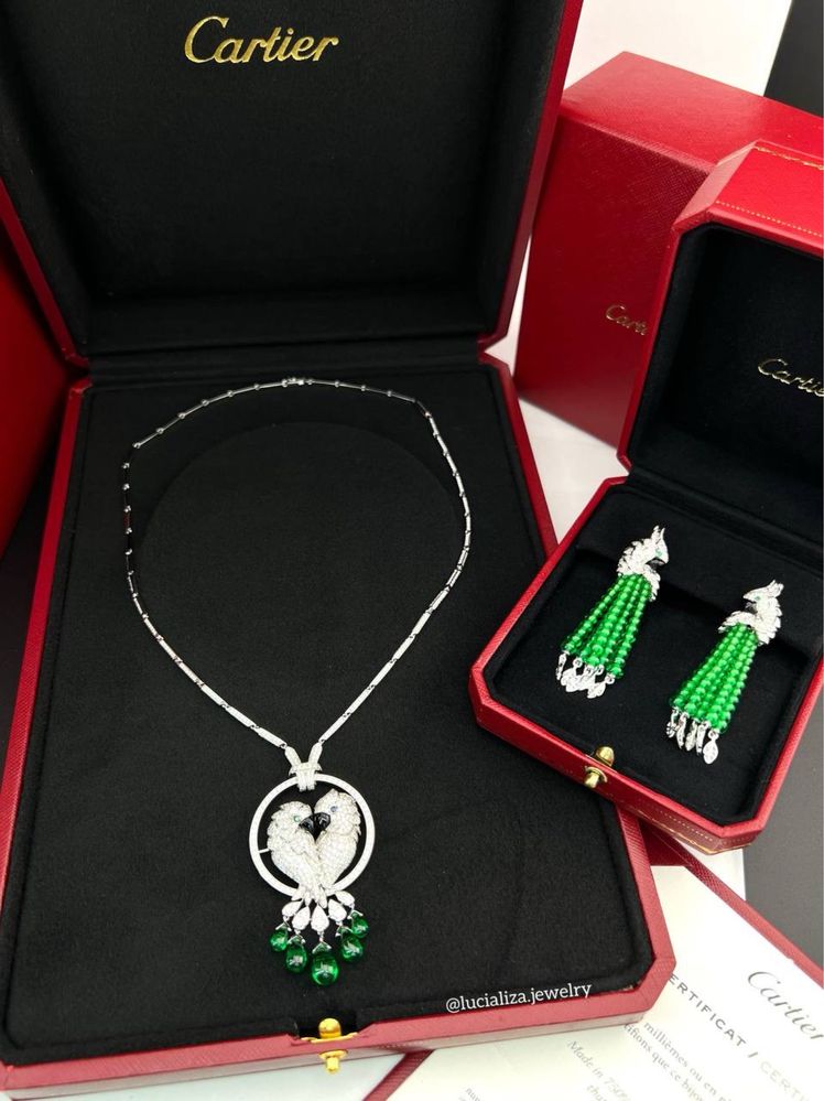 Серьги в стиле Cartier  LES OISEAUX LIBÉRÉS EARRINGS золото 750