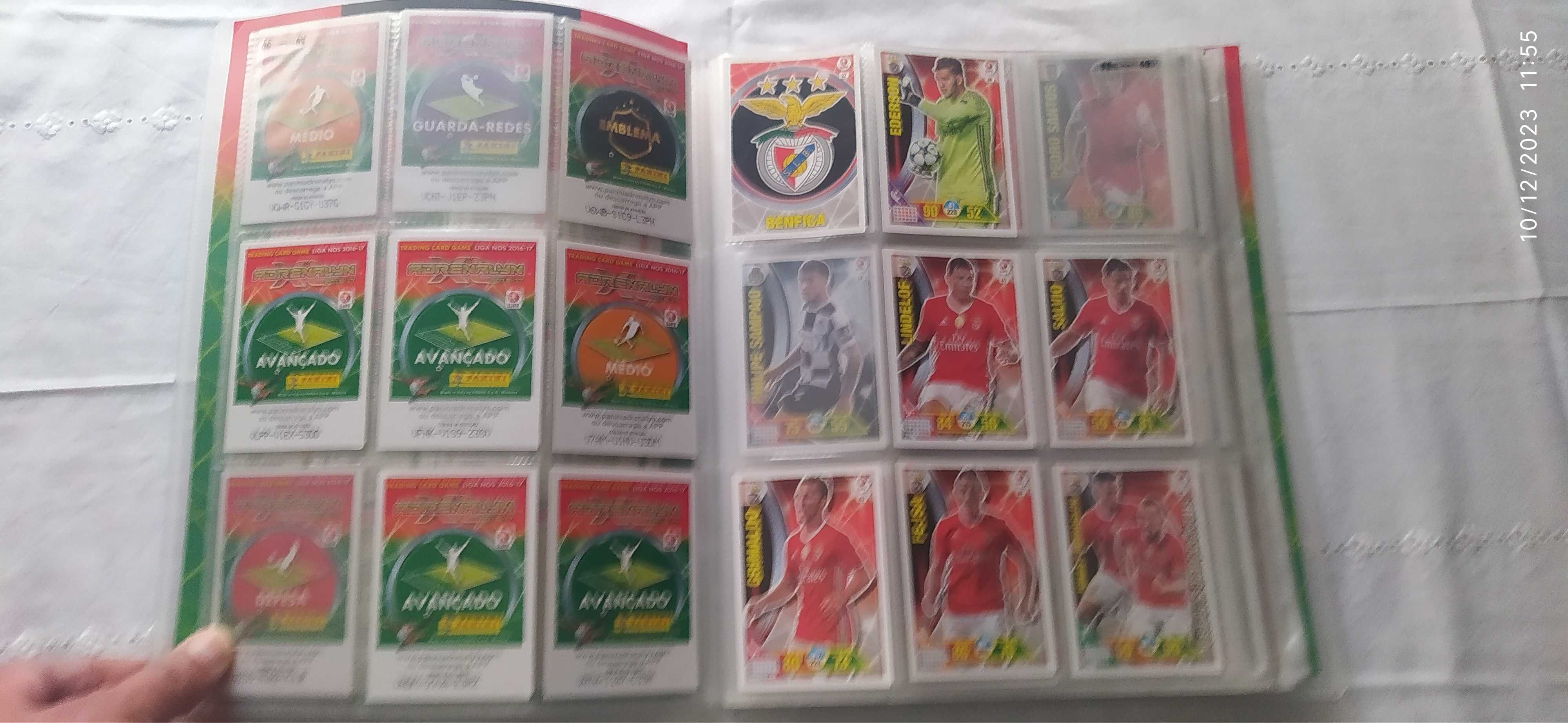 Caderneta Panini INCOMPLETA cartas Adrenalyn XL Liga Nos 2016-17