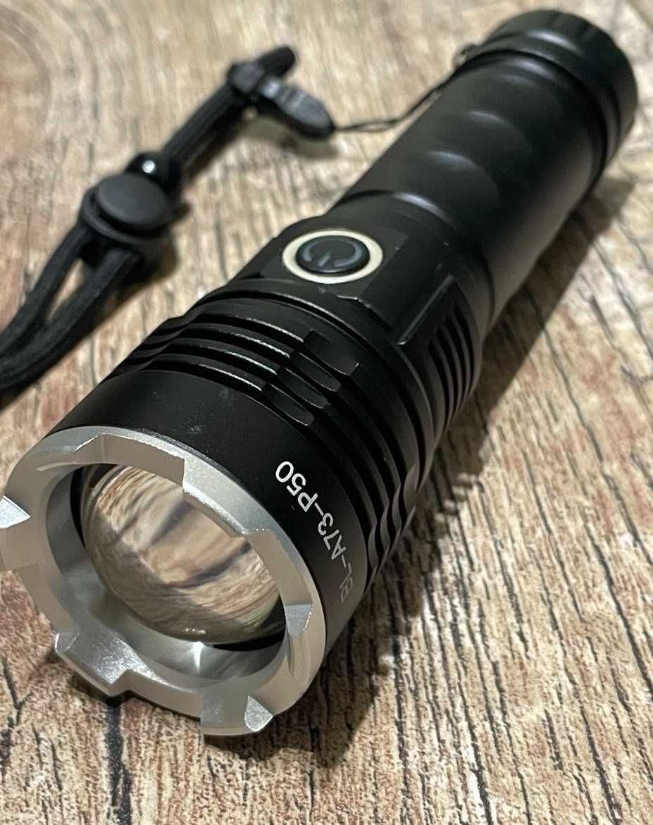 Ліхтар тактичний Police BL-A73-P50 zoom, Type C-USB 18650