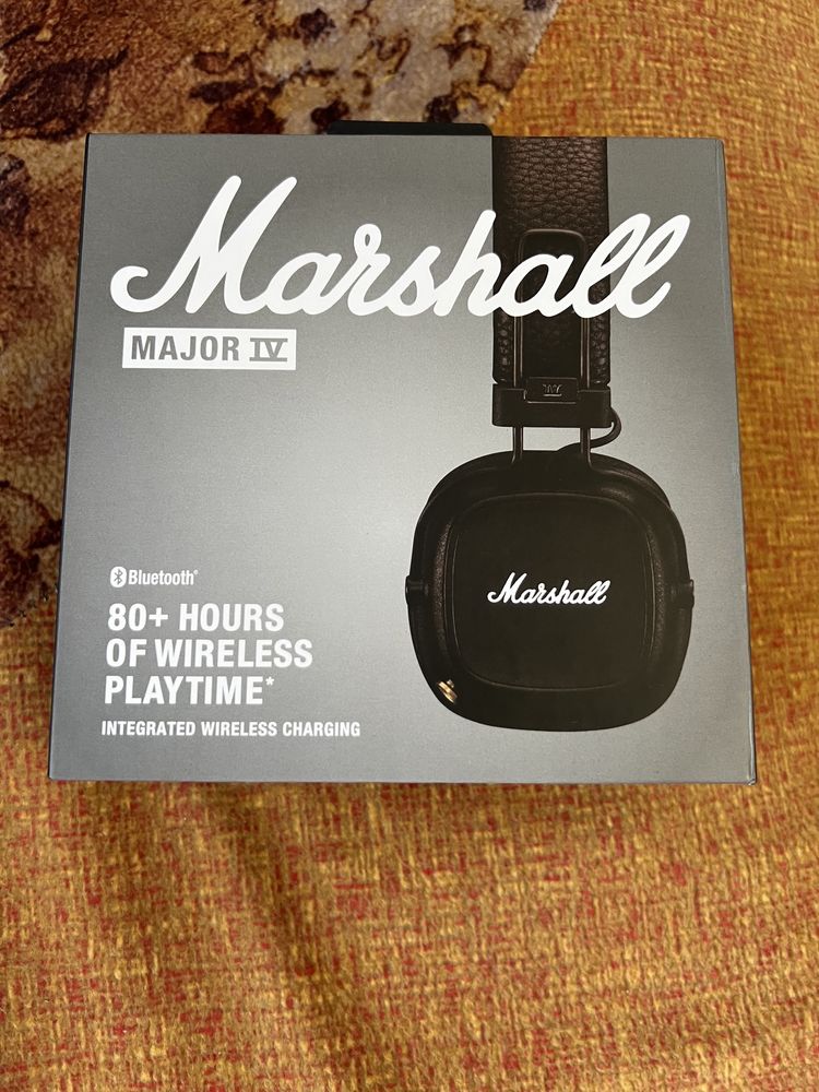 Навушники Marshall Major 4 black. Маршали IV