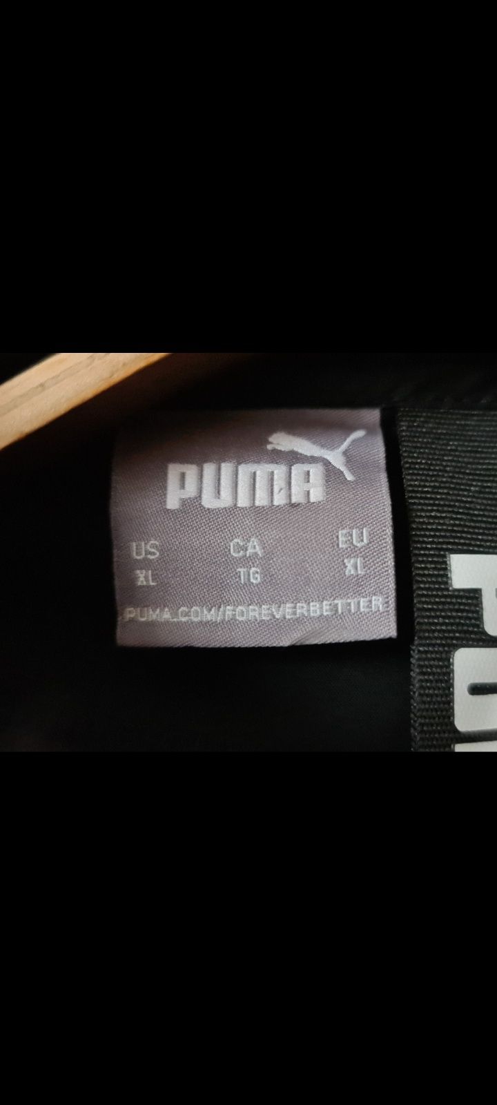 Куртка пуховик puma чёрная размер XL