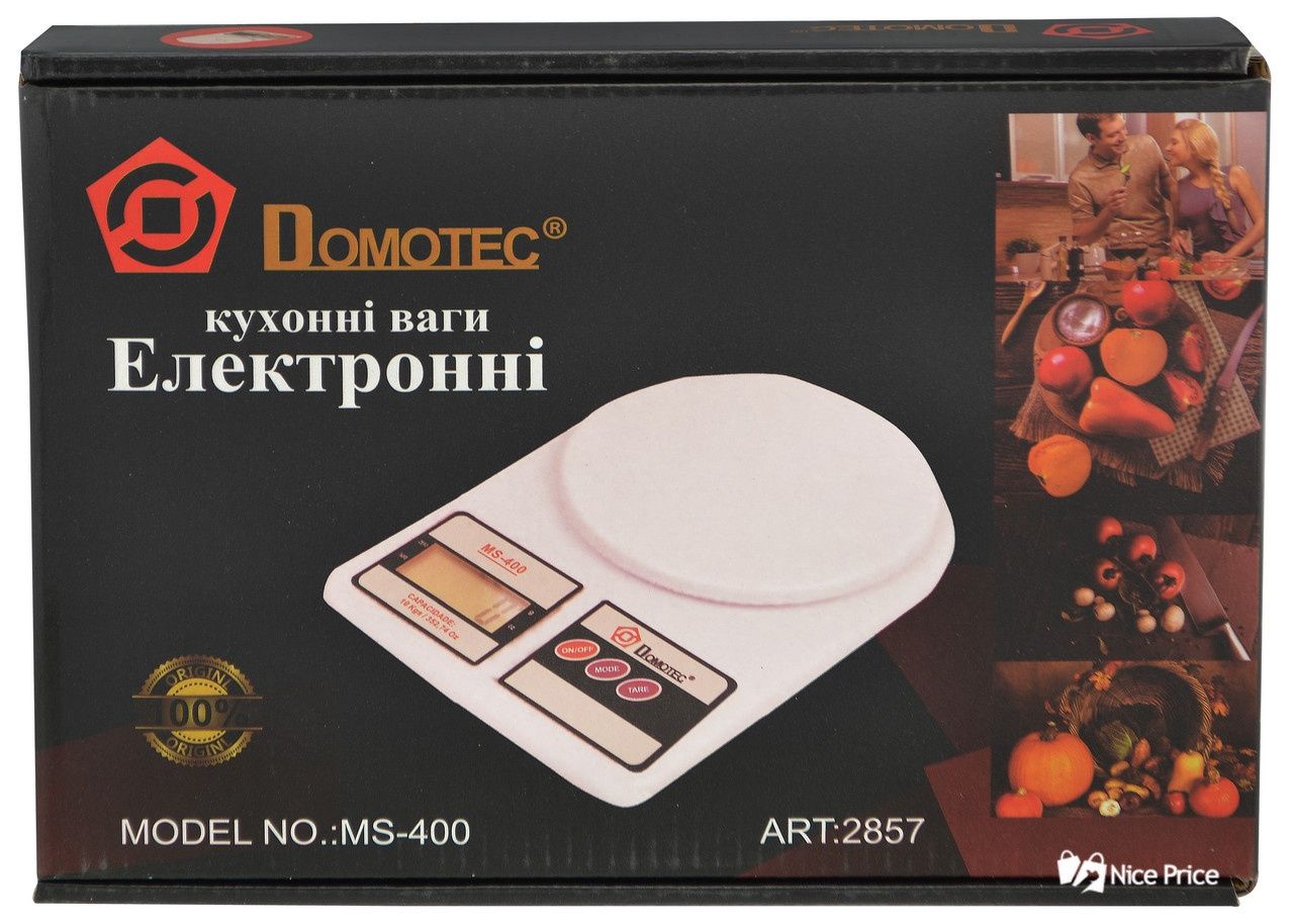 Электронные кухонные весы с дисплеем Domotec MS-400 кухонные весы