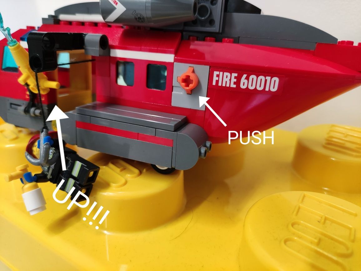 Zestaw LEGO 60010 helikopter straży pożarnej.