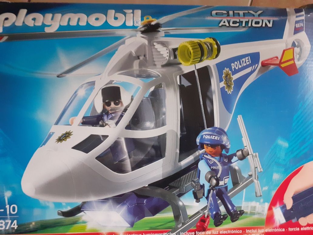 Playmobil helikopter policji 6874 z reflektorem