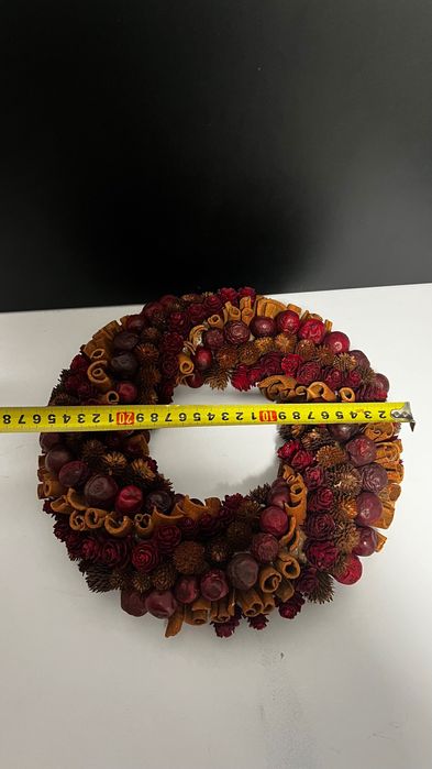 home&you wieniec cranberry stroik boho wianek świąteczny rustykalny