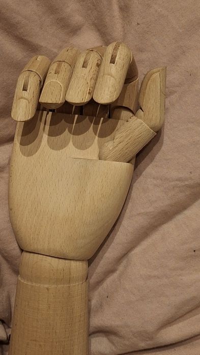 Dłoń IKEA ręka lity buk ozdoba naturalna