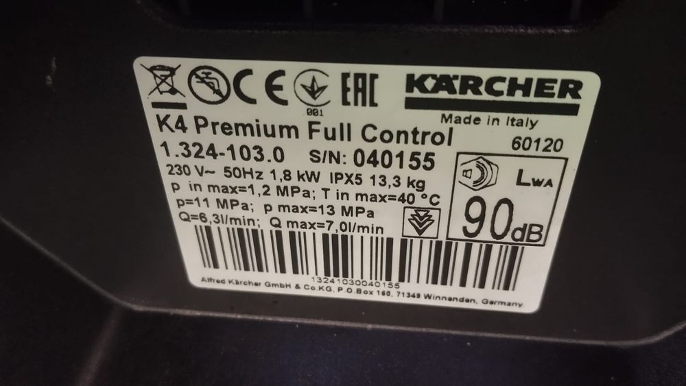 Myjka Karcher K 4 premium full control zwijacz Naprawa Gwarancja