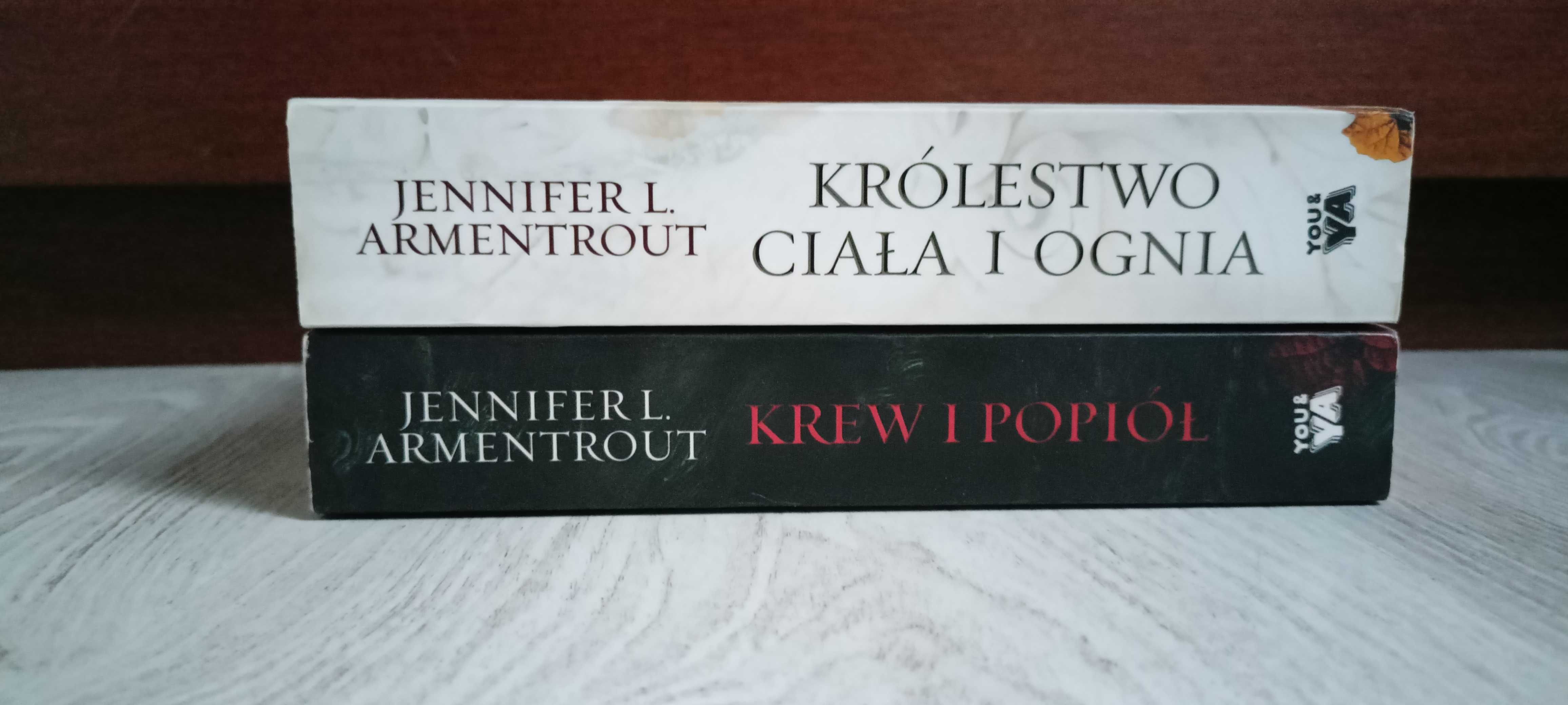 2x Jennifer L. Armentrout Krew i popiół + Królestwo ciała i ognia  BDB