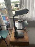 Lampka biurkowa czarna o stojaku uchylnym 54 cm