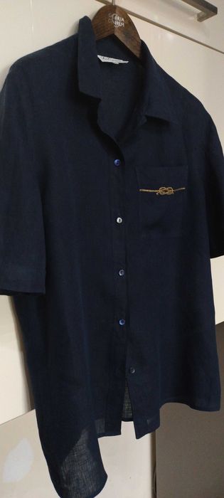 Bluzka w kolorze granatowym - LEN.