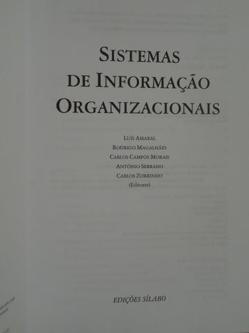 Sistemas de Informação Organizacionais de Luís Amaral