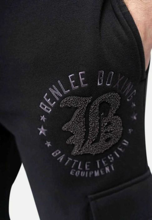 Benlee czarne spodnie dresowe męskie bojówki ocieplane dresy 3XL XXXL