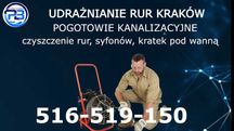 Czyszczenie rur, Udrażnianie kanalizacji, kratek pod wanną