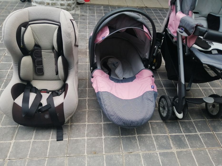 Conjunto Chicco - carrinho alcofa e cadeira