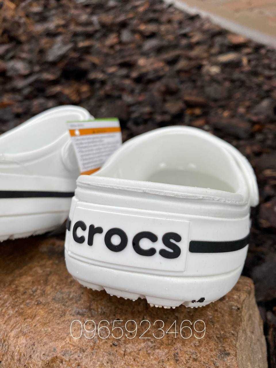 Купить Білосніжні крокс оригінал Crocs Crocband Clog 36-45 Джибітси