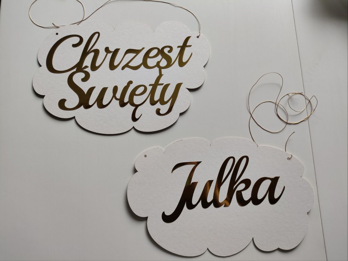Napis baner chrzest Święty Julka