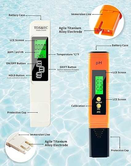 Miernik PH TDS EC PH Temperatura Zestaw 4 w 1 Tester jakości wody