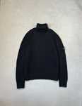 Свитер Stone Island made in Italy черный мужской гольф