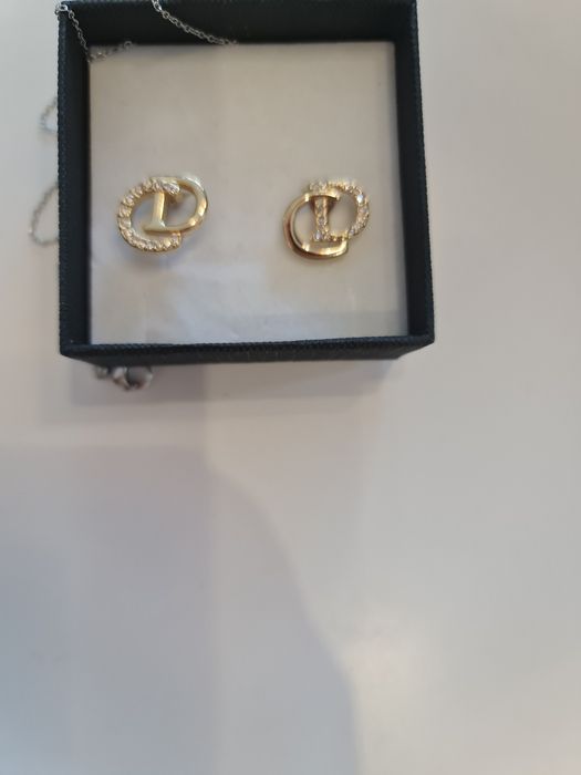 Kolczyki Dior logowane