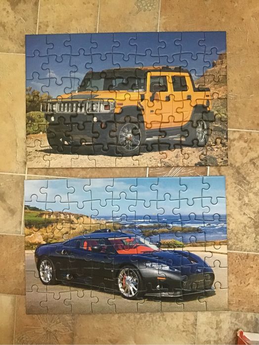 Пазли 2 штуки машина хамер спайкер