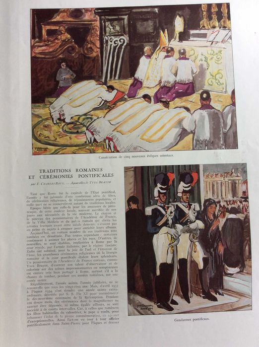 Traditions romaines et cérémonies Pontificales. Par Charles-Roux, 1935