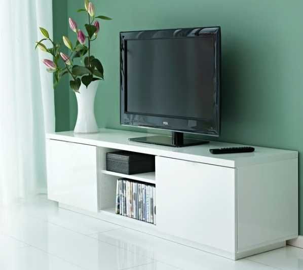 Móvel TV IKEA BYÅS Branco Como Novo