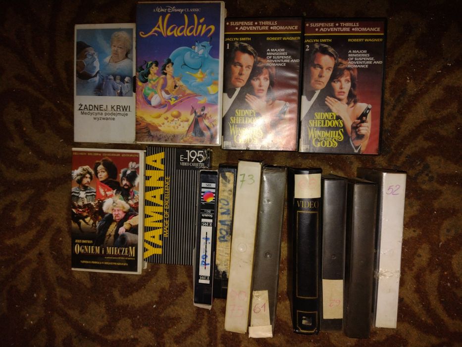 Kasety używane video VHS 156szt